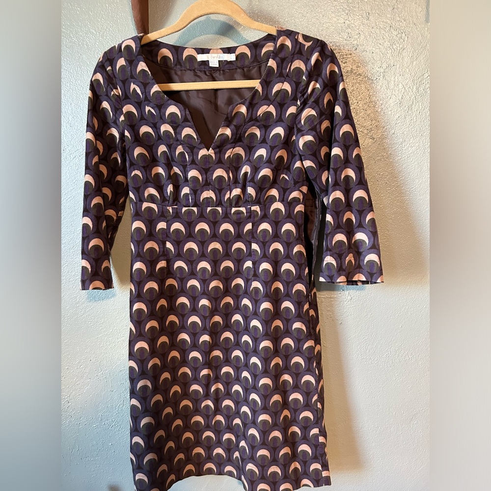 Boden multi color corduroy dress size 2